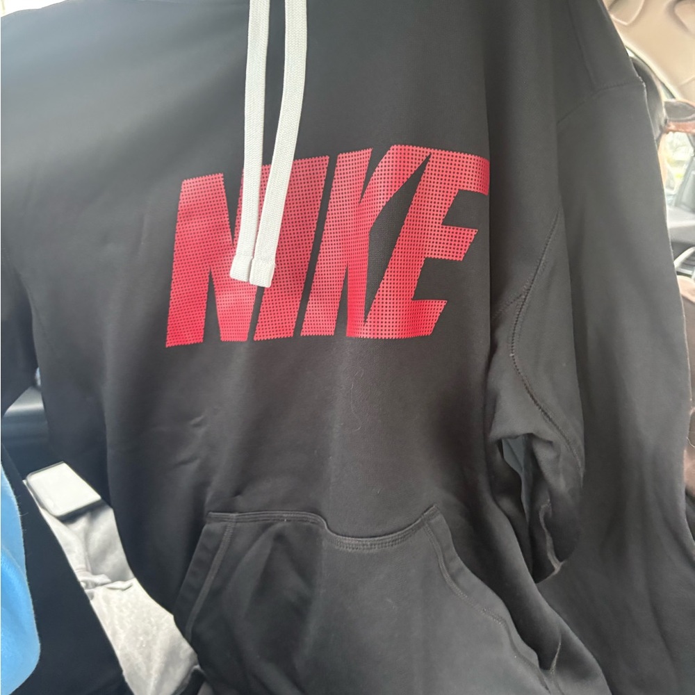 Nike Black Hoodie with Red Accents